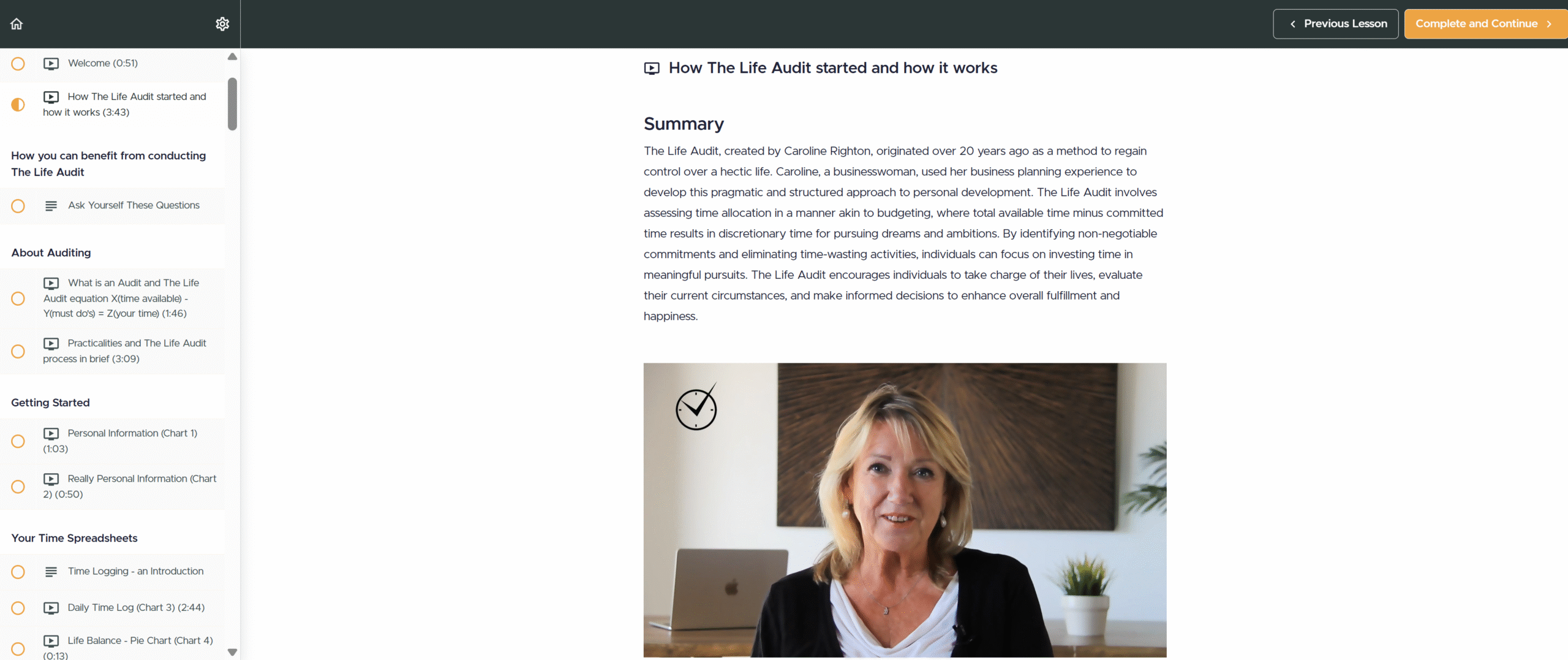 The Life Audit Teachable