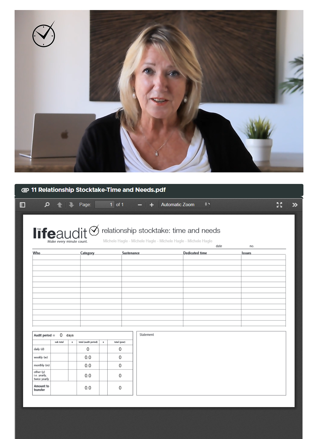 The Life Audit Teachable